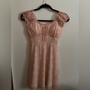 floral mesh lightweight dress for spring